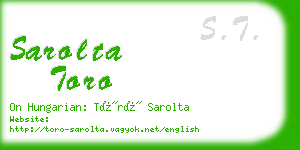 sarolta toro business card
